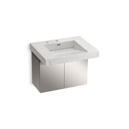 Kohler 30In Wall-Mount Lavatory System In Pearl Jasmine 81029-BSS-KEP